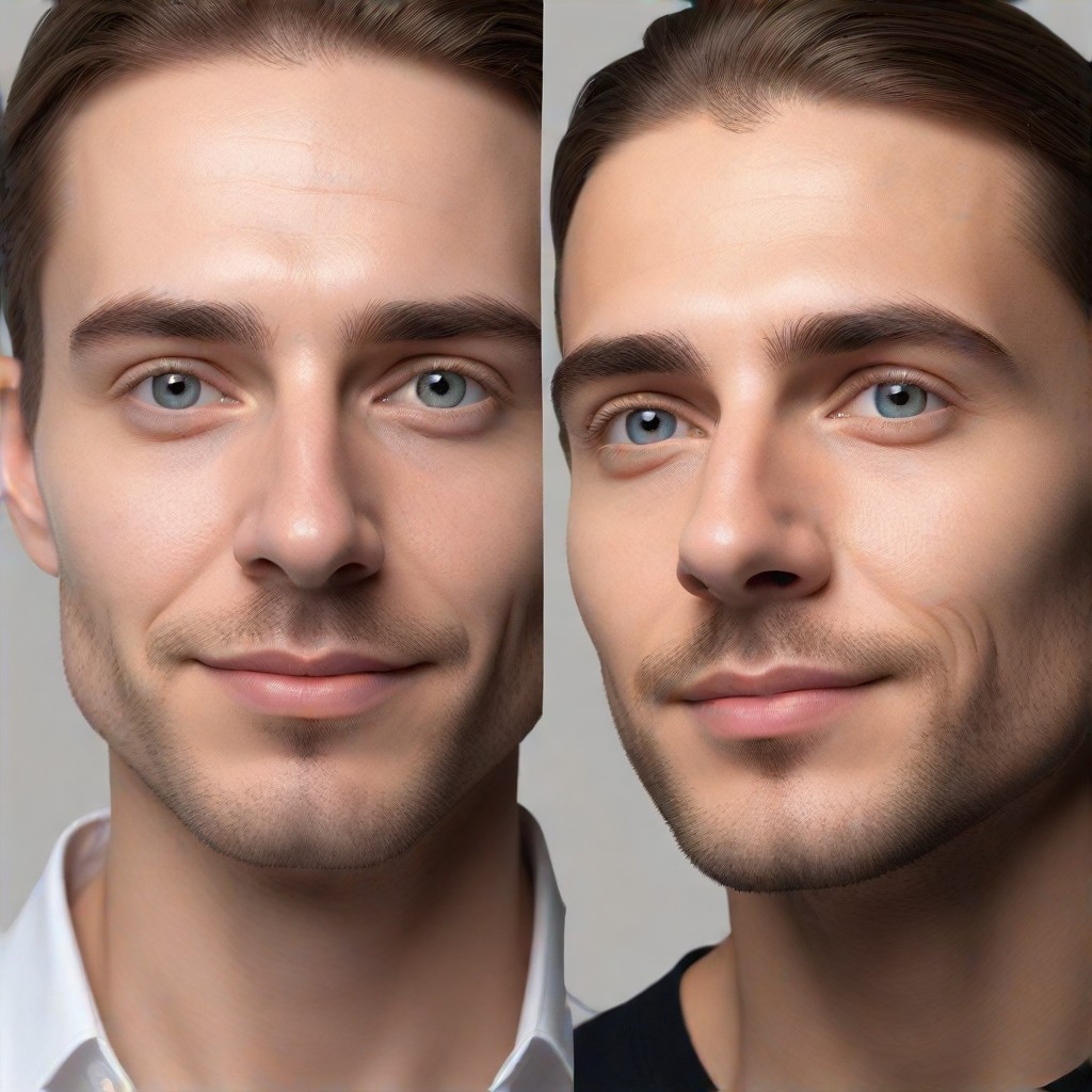 a seamless face swap between two people, maintaining natural expressions and lighting, AiFacer Swap app